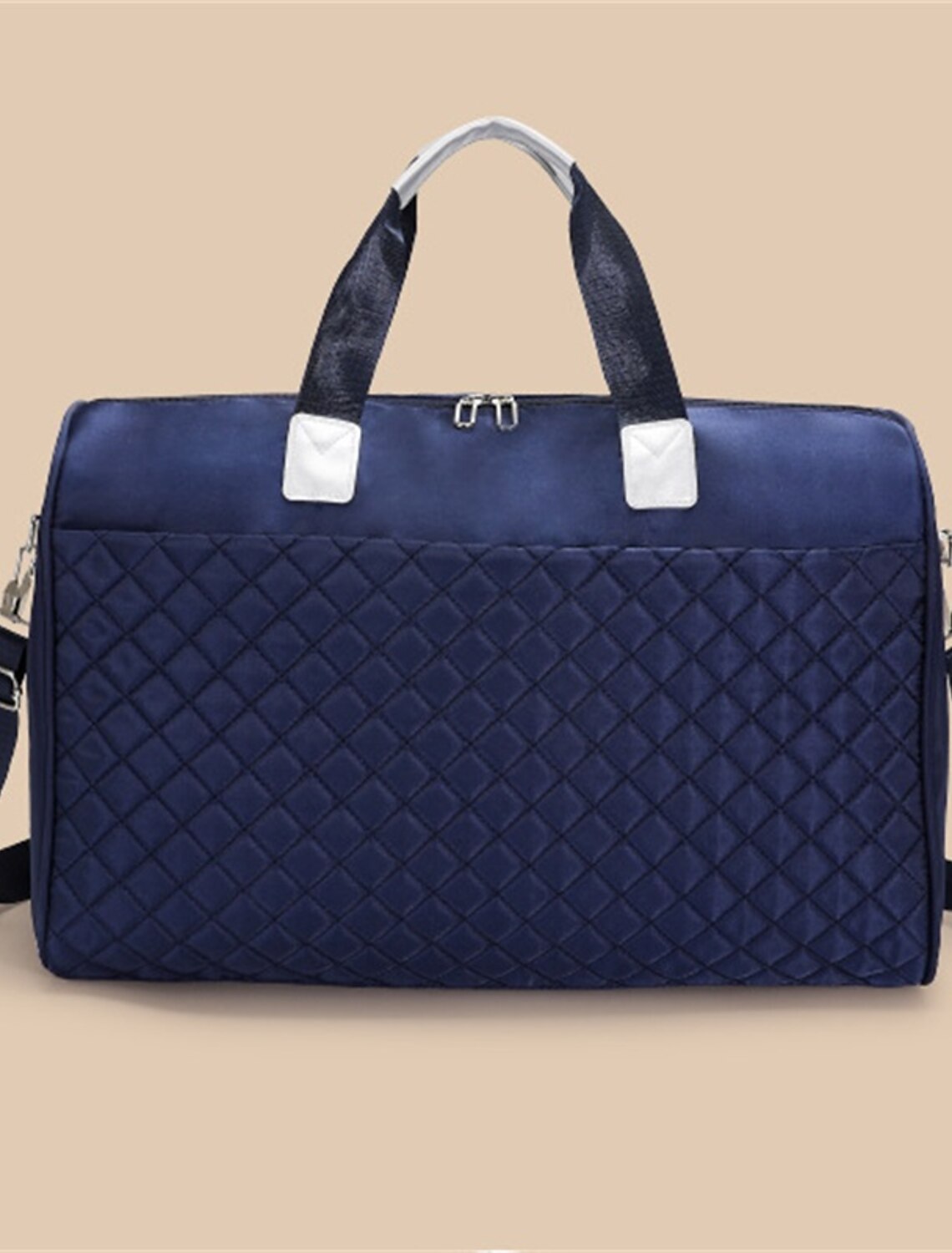 Men's Women's Tote Shoulder Bag Oxford Cloth Holiday Beach Zipper Adjustable Large Capacity Waterproof Solid Color Black Light Green Pink