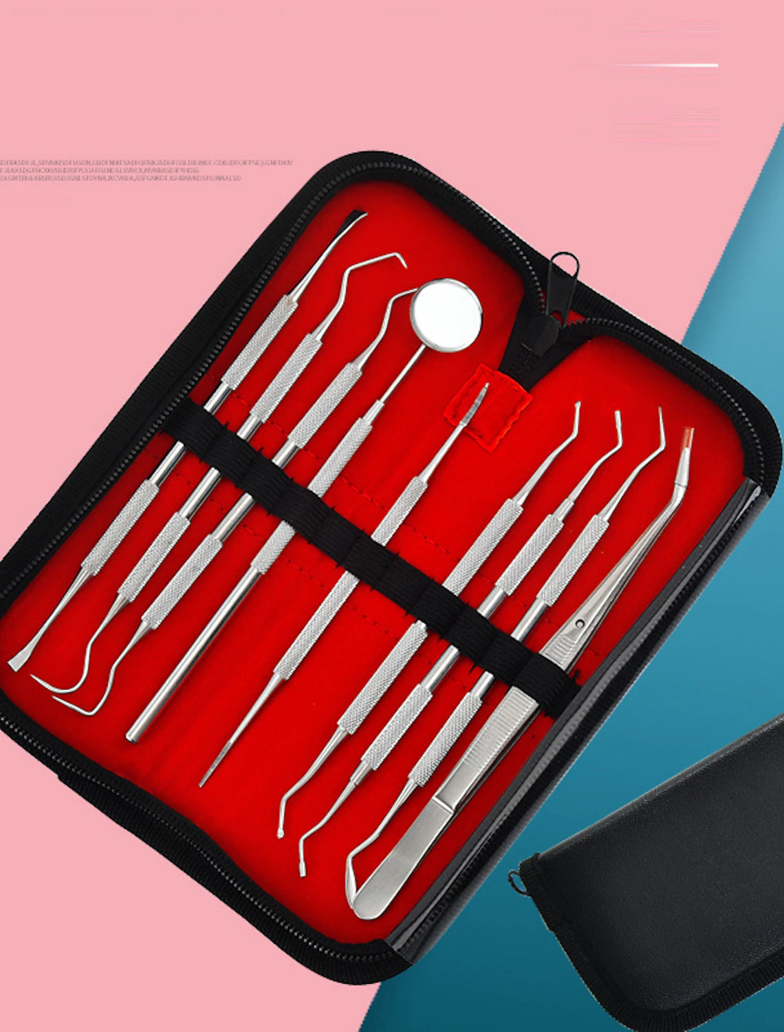 9 Pcs Set Stainless Steel Dental Cleaning Tools Oral Care Tools Dental Calculus Cleaning Dental Stains Tartar Care Tools