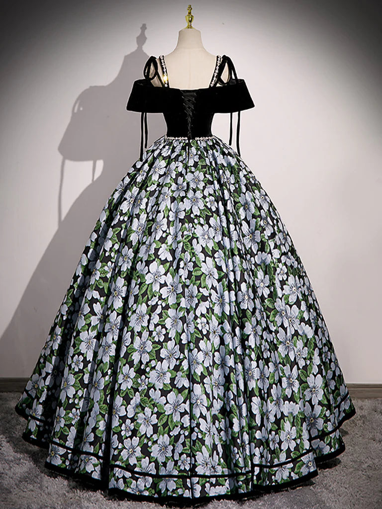 A-Line Satin Long Prom Dress