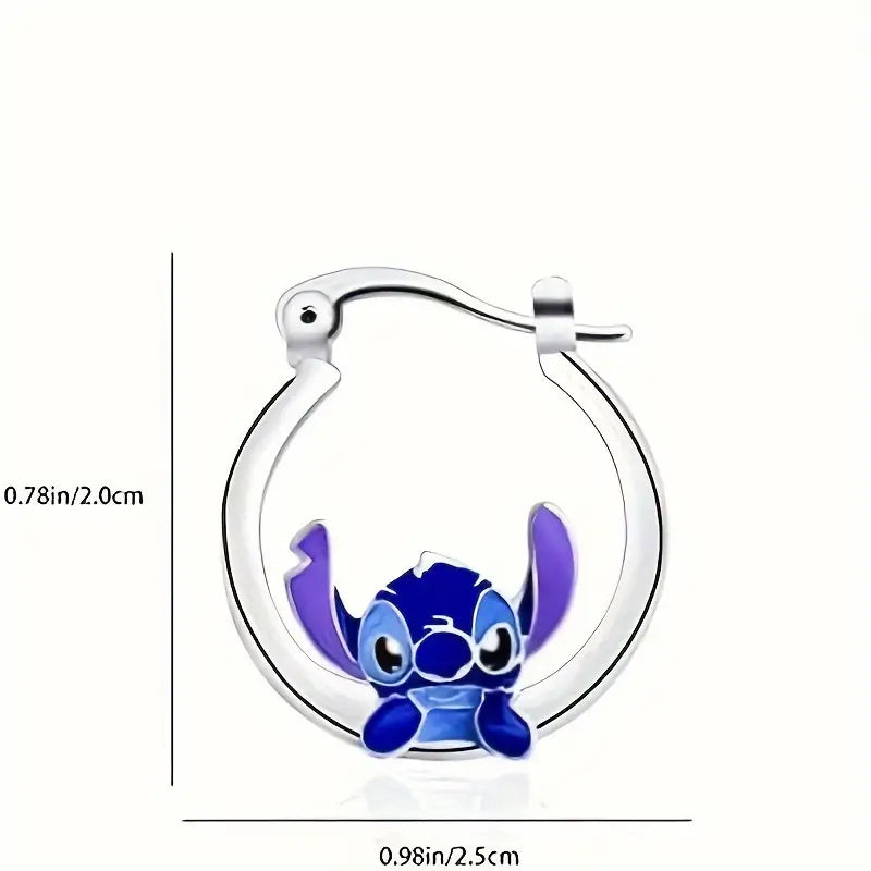 Disneys Inspired Hoop Earrings - Fashion-Forward Alloy Jewelry for Women - Elegant, Playful, and Adorable