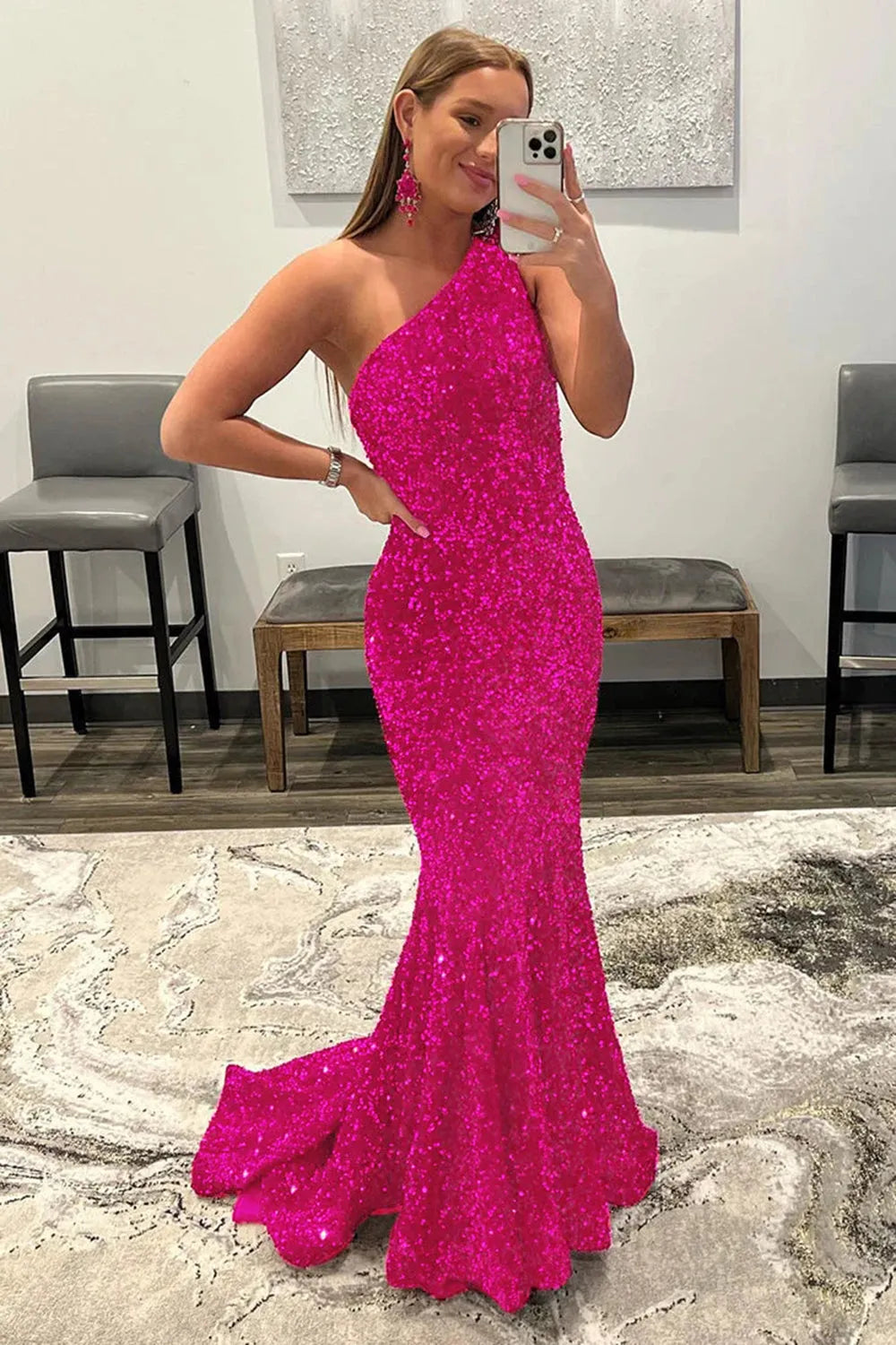 Mermaid Sequins Long Prom Dress