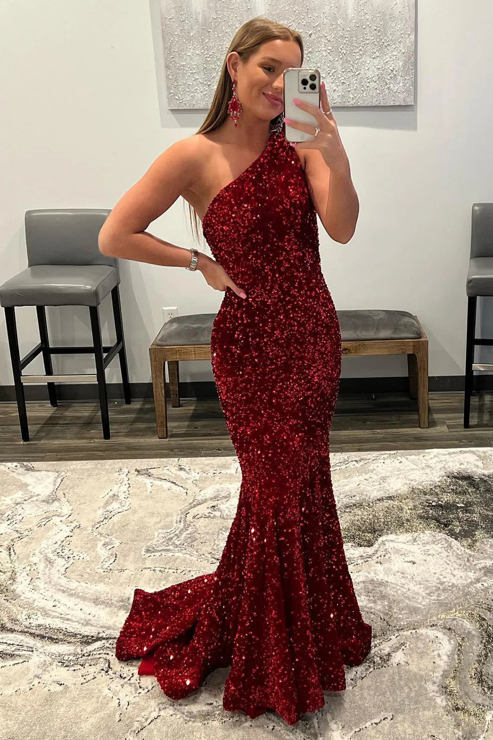 Mermaid Sequins Long Prom Dress