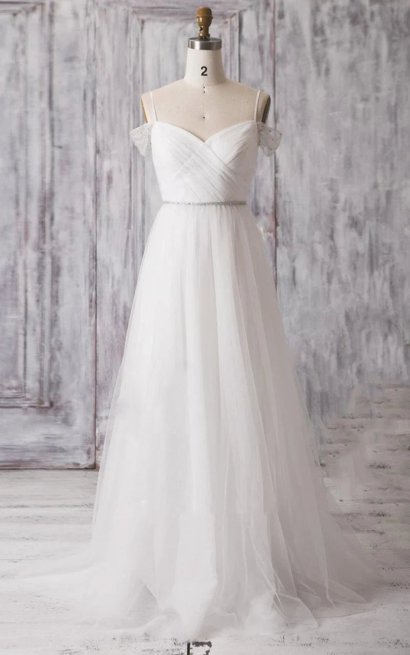 A-Line Tulle Wedding Dress