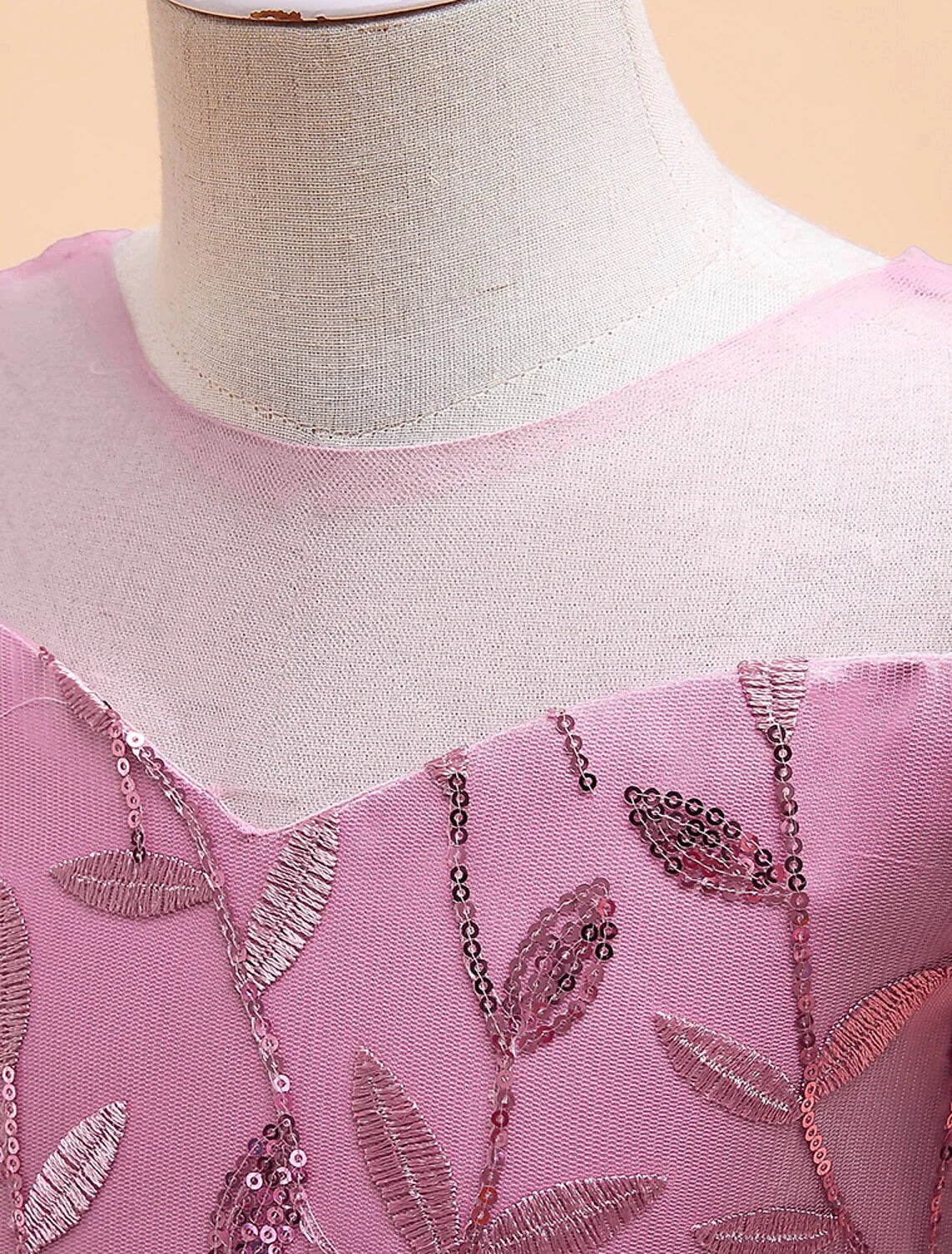 Princess Knee Length Flower Girl Dress First Communion Cute Prom Dress Polyester / Cotton Blend with Embroidery Neutral Elegant Fit 3-16 Years