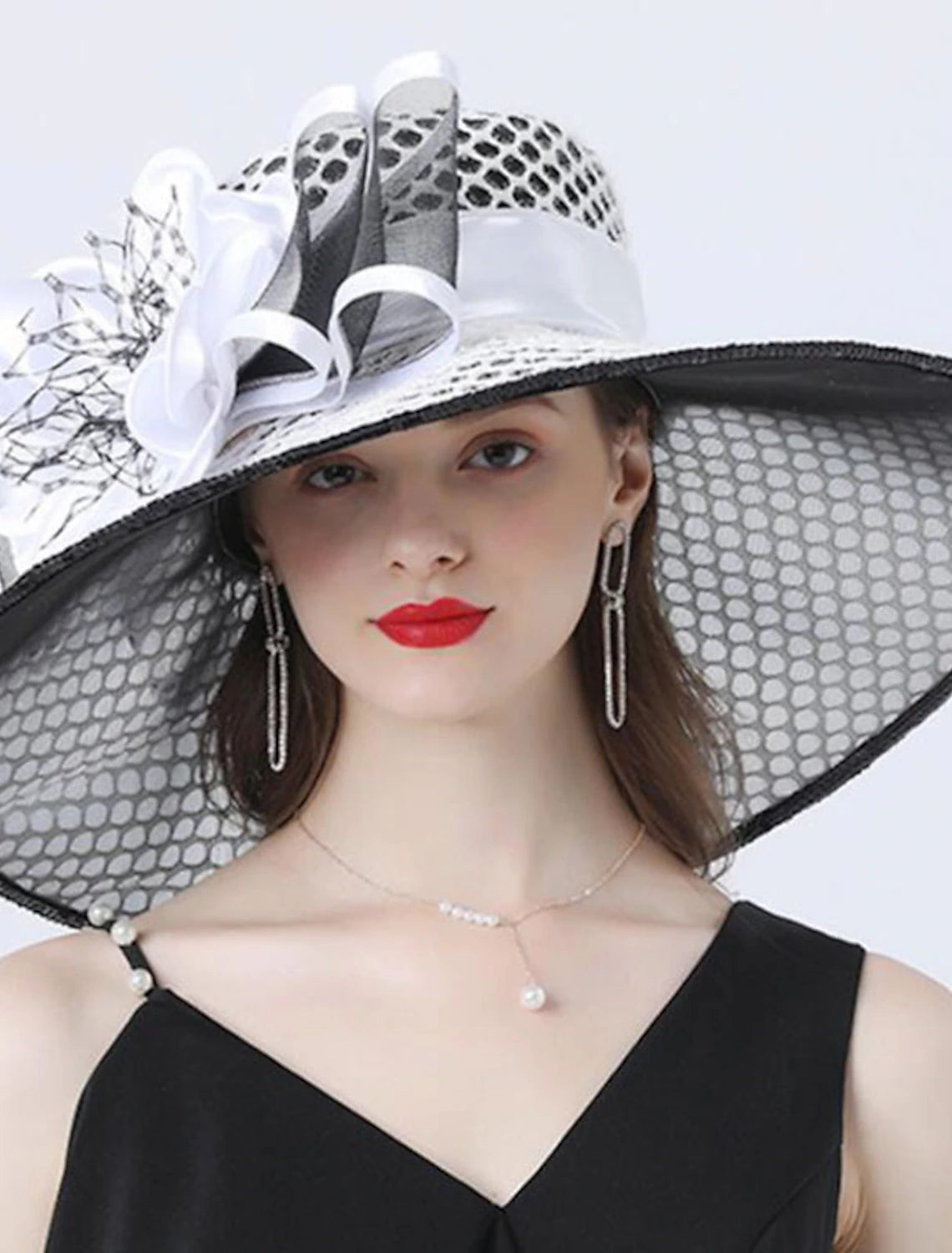 Hats Headwear Tulle Organza Bucket Hat Sun Hat Wedding Kentucky Derby Horse Race Ladies Day Fashion Vintage Style With Bowknot Flower Headpiece Headwear