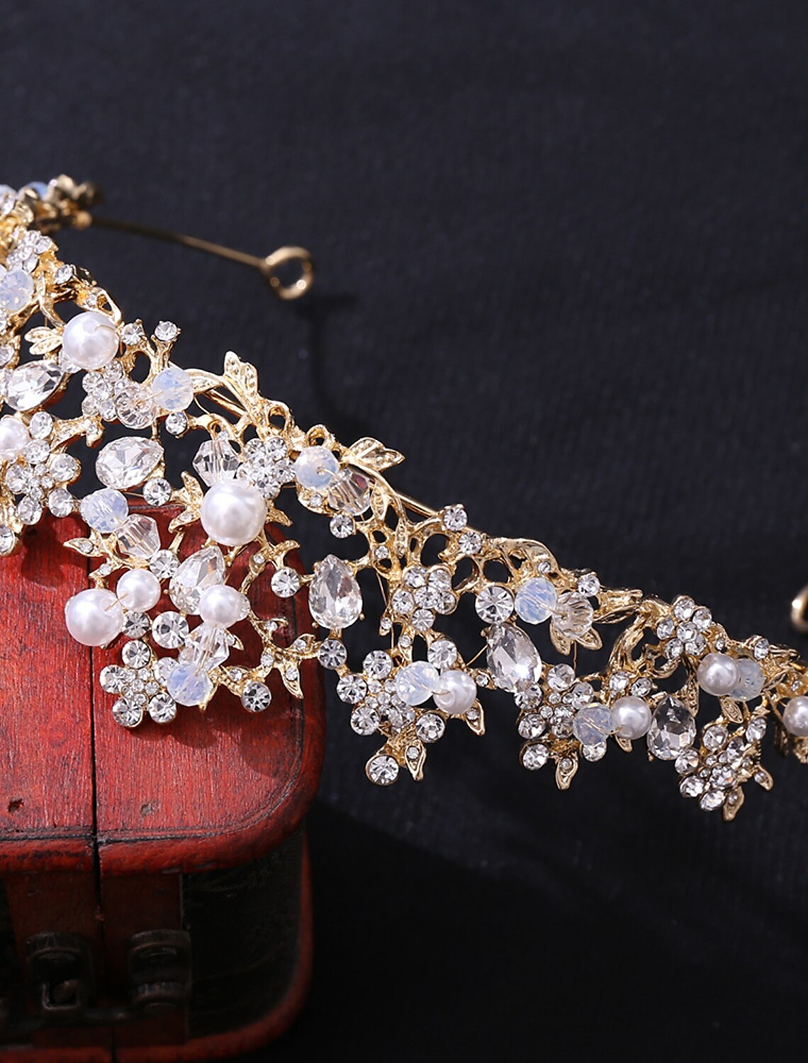 Crown Tiaras Headbands Headpiece Imitation Pearl Rhinestone Wedding Party / Evening Retro With Faux Pearl Crystal / Rhinestone Headpiece Headwear