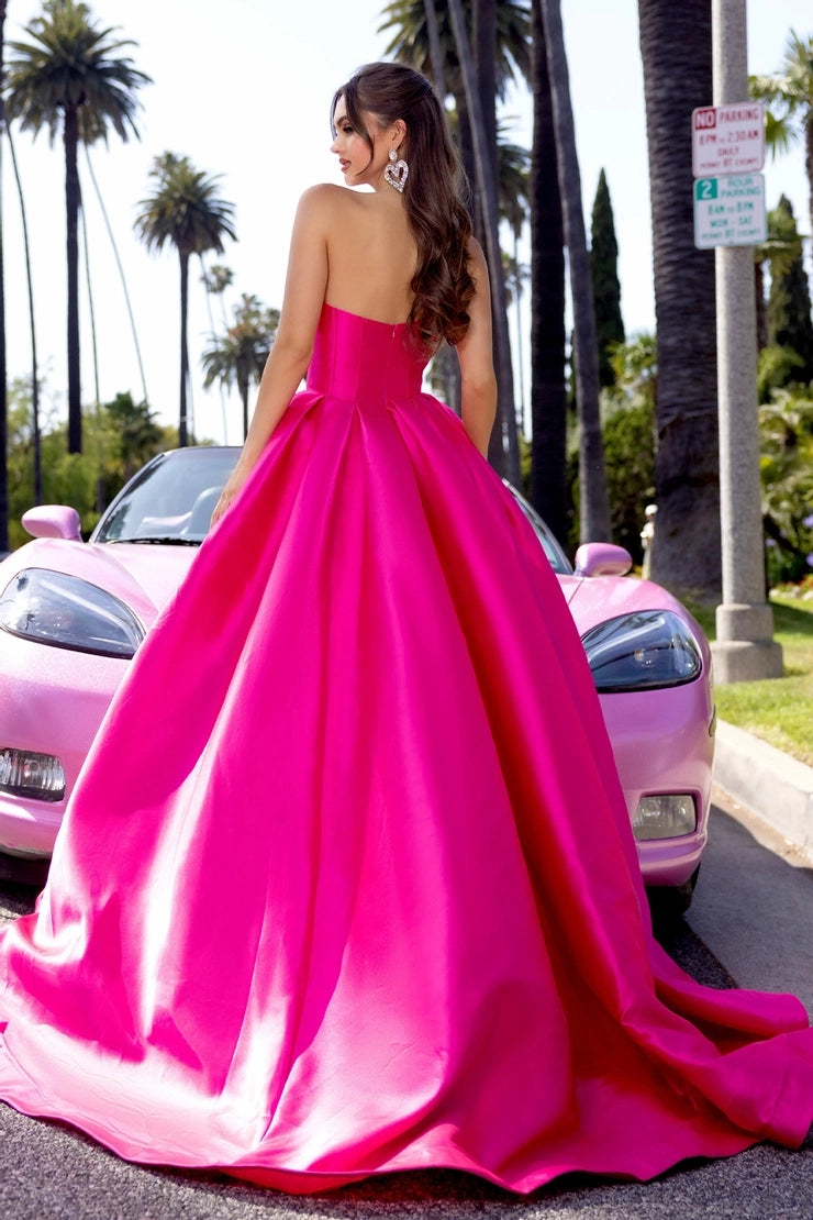 Bright Ballgown Strapless Sweetheart Open Back Floor Length Prom Dress