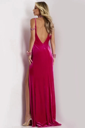 Stunning Mermaid V-neck Sleeveless Deep V Back Floor Length Prom Dress