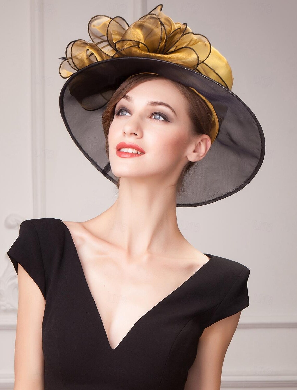 Fascinators Hats Organza Ice Silk Floppy Hat Sun Hat Wedding Tea Party Elegant Wedding With Feather Floral Headpiece Headwear