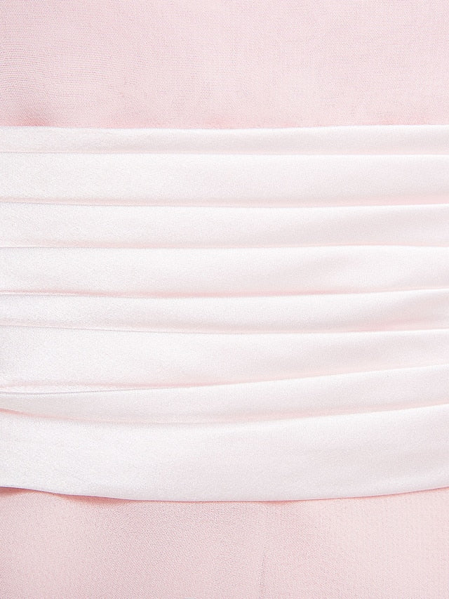 Mermaid / Trumpet Mother of the Bride Dress Convertible Dress Scoop Neck Floor Length Chiffon Long Sleeve Wrap Included with Sash / Ribbon