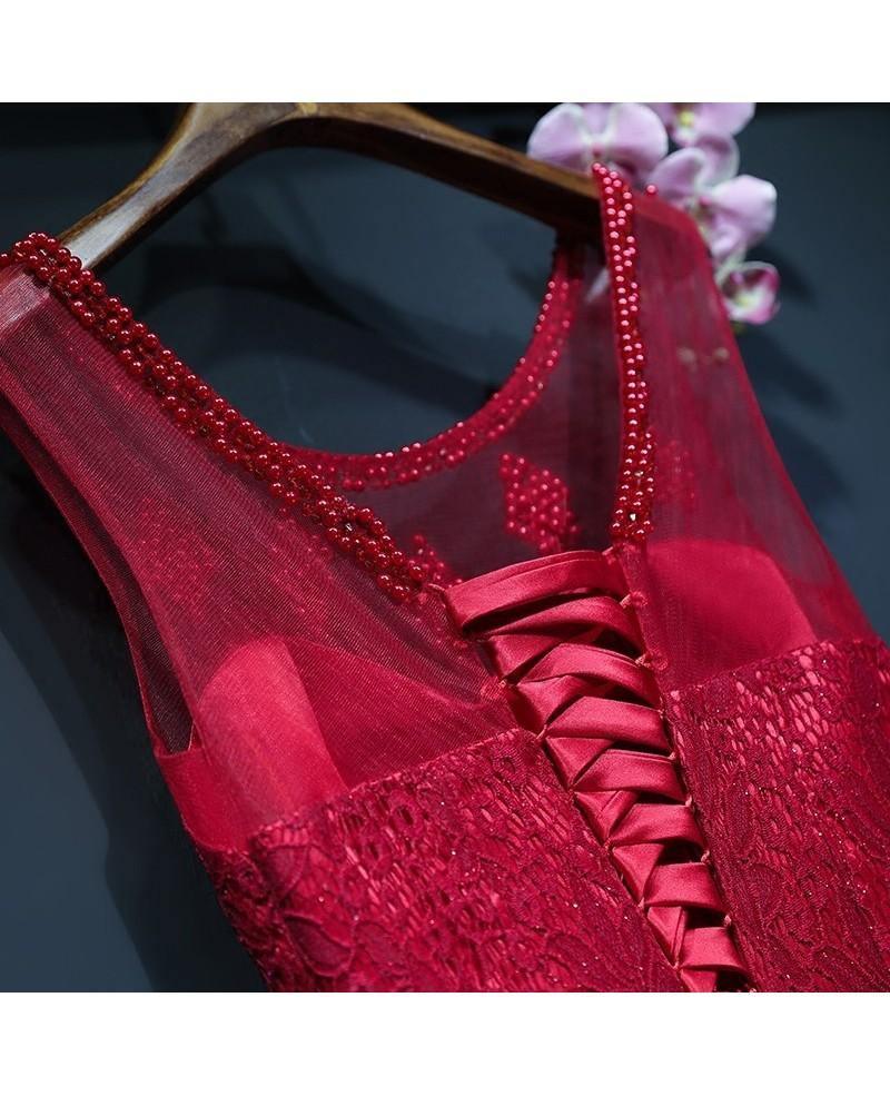 Mermaid Formal Lace Sleeveless Long Prom Dresses