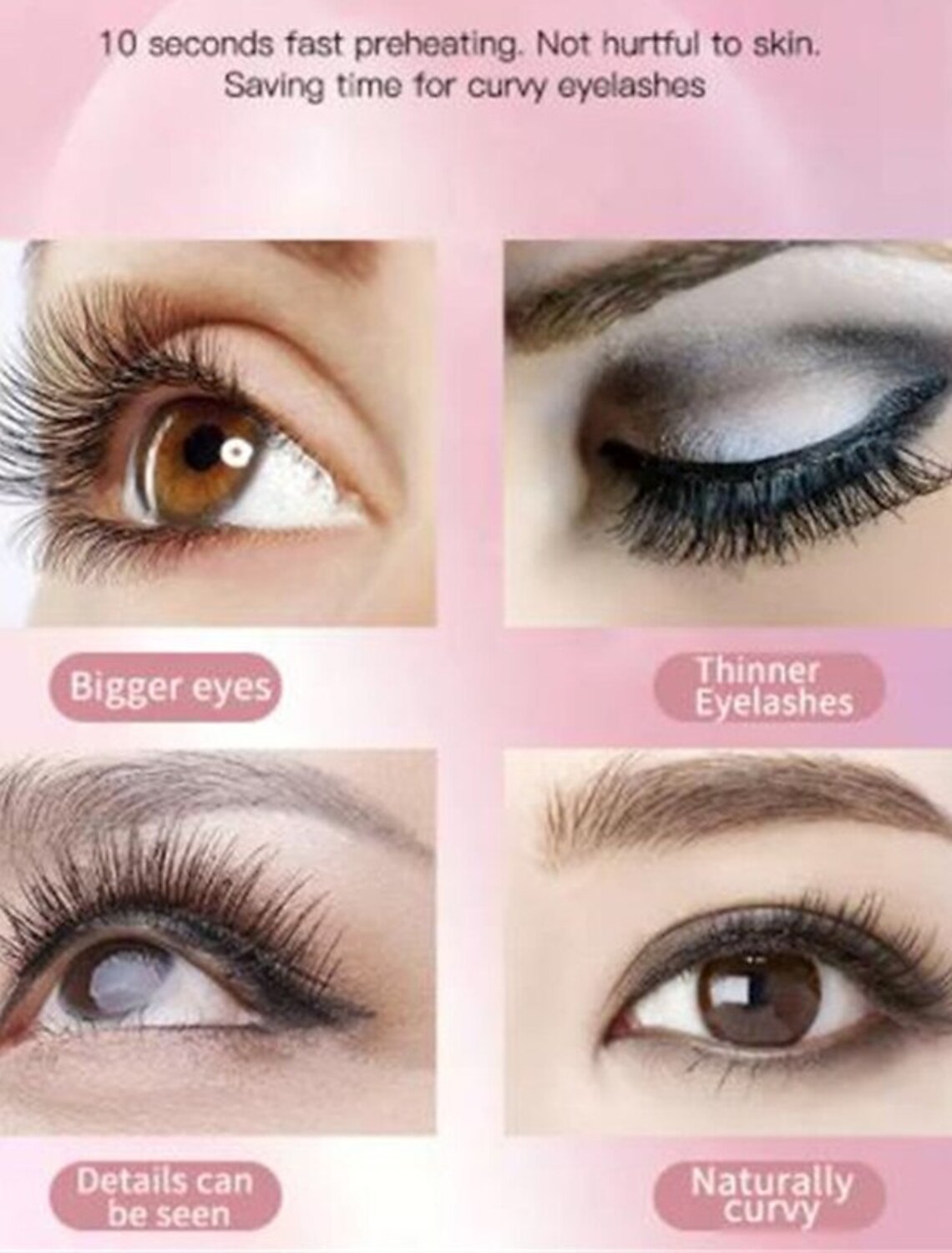 Portable Mini Electric Heated Eyelash Curler Rechargeable Heated Eyelash Curler Styling Makeup Tool Lash Lift Custom Mini Eye Lash Curler Eye Beauty Device