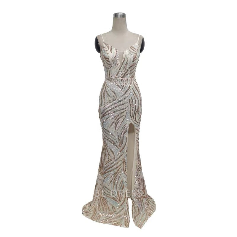 Mermaid Spaghetti Straps formal dresses Bridesmaid Dresses evening gown Prom Dress