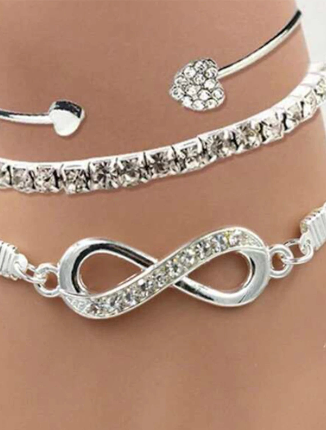 3pcs Women's Cuff Bracelet Bracelet Precious Vintage Personalized Alloy Bracelet Jewelry Silver / Golden / Rose Gold For Gift Festival