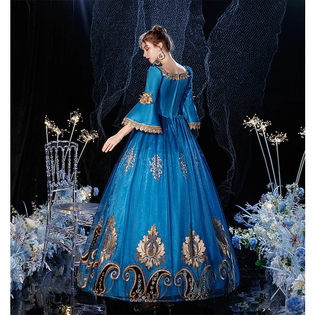 Princess Shakespeare Gothic Lolita Victorian Medieval Renaissance Dress Party Costume Prom Dress Women's Costume Vintage Cosplay Party Evening Party Masquerade 3/4-Length Sleeve Ball Gown Dress