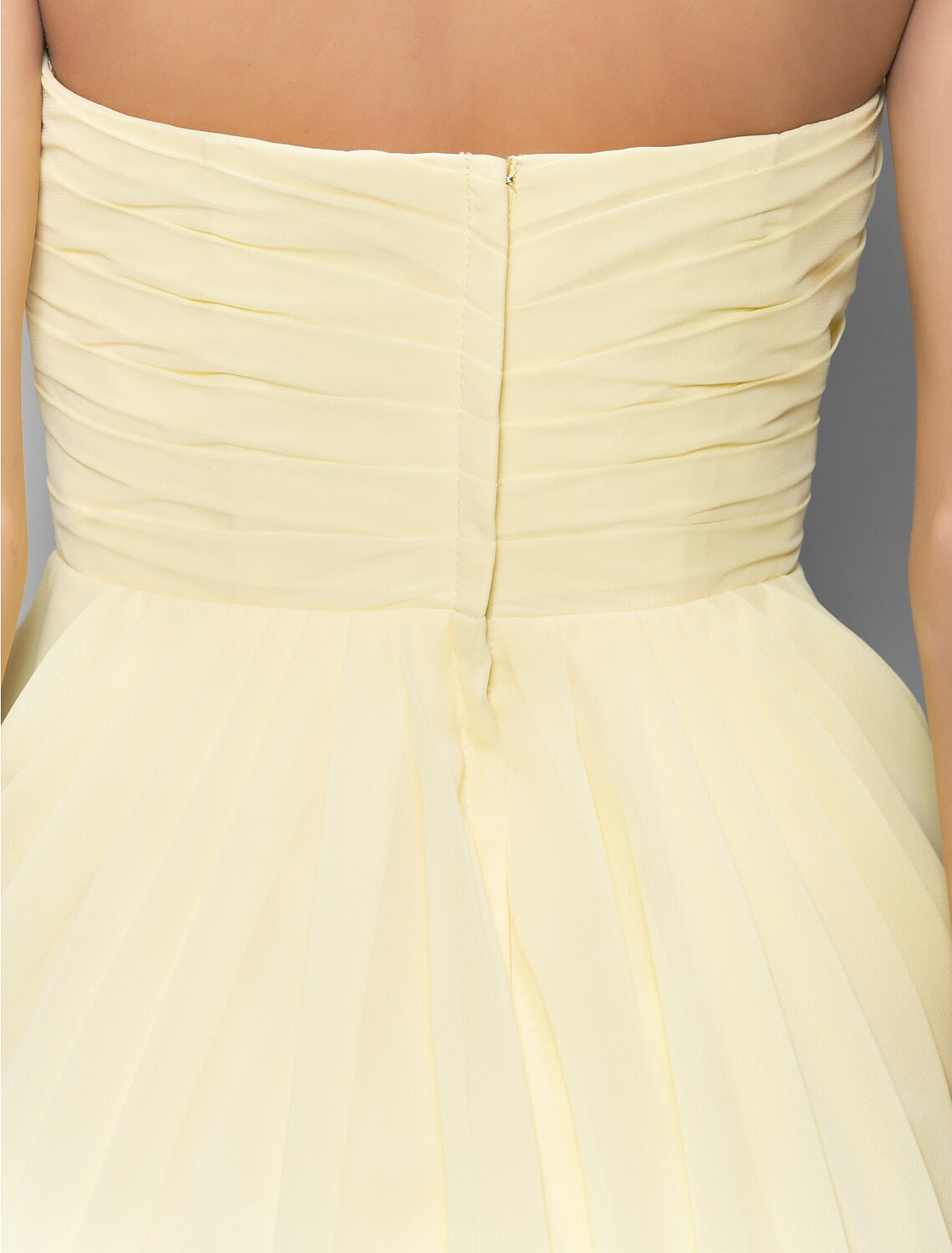 A-Linie Herzausschnitt Knielanges Chiffon-Brautjungfernkleid mit Applikationen/Seitendrapierung