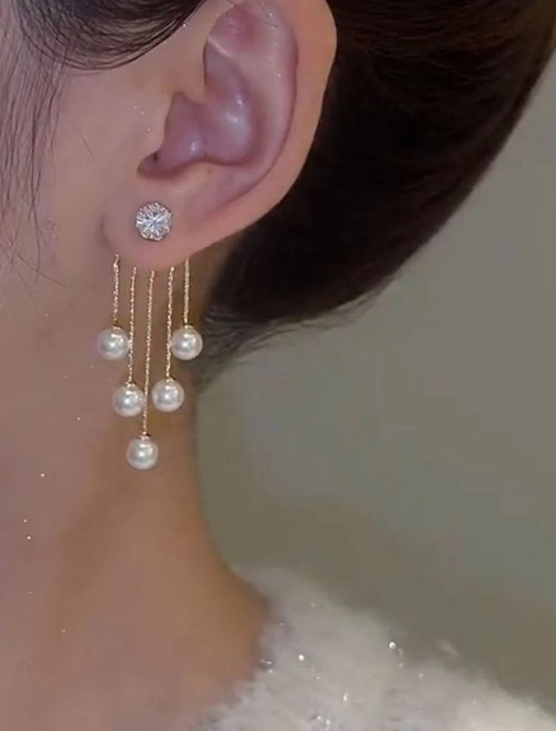 Women's Drop Earrings Jewelry Tassel Fringe Precious Cute Stylish Earrings Jewelry White For Wedding Party 1 Pair