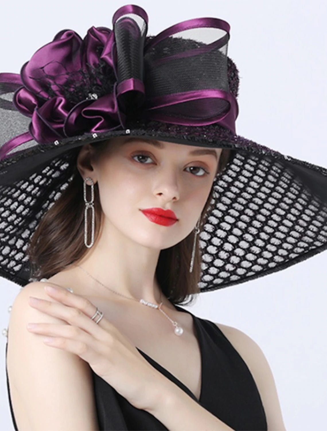 Hats Headwear Tulle Organza Bucket Hat Sun Hat Wedding Kentucky Derby Horse Race Ladies Day Fashion Vintage Style With Bowknot Flower Headpiece Headwear