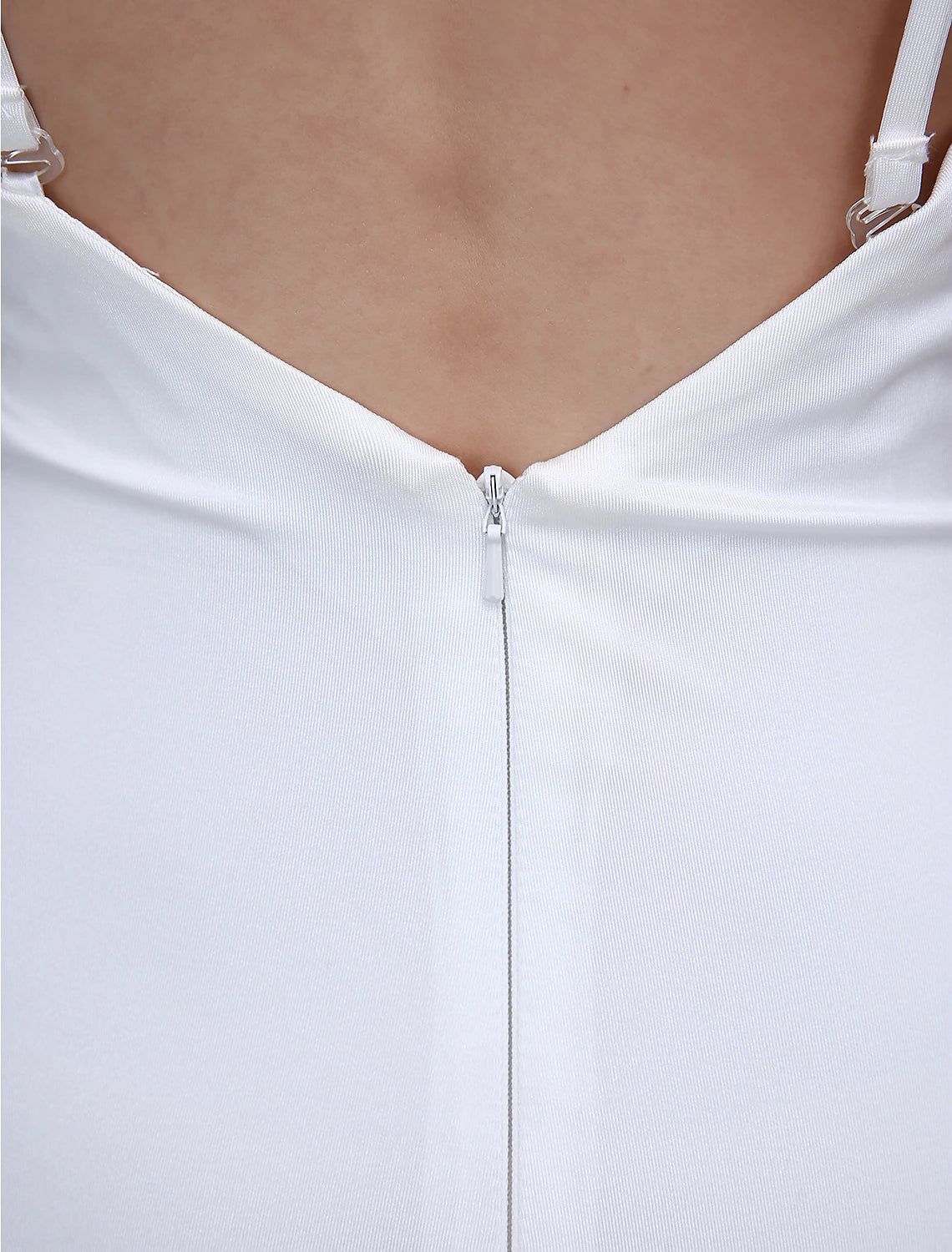 Etuikleid/Säulenkleid für die Brautjungfer, U-Boot-Ausschnitt, ärmellos, offener Rücken, knöchellang, Chiffon/Jersey mit Schlitz vorne