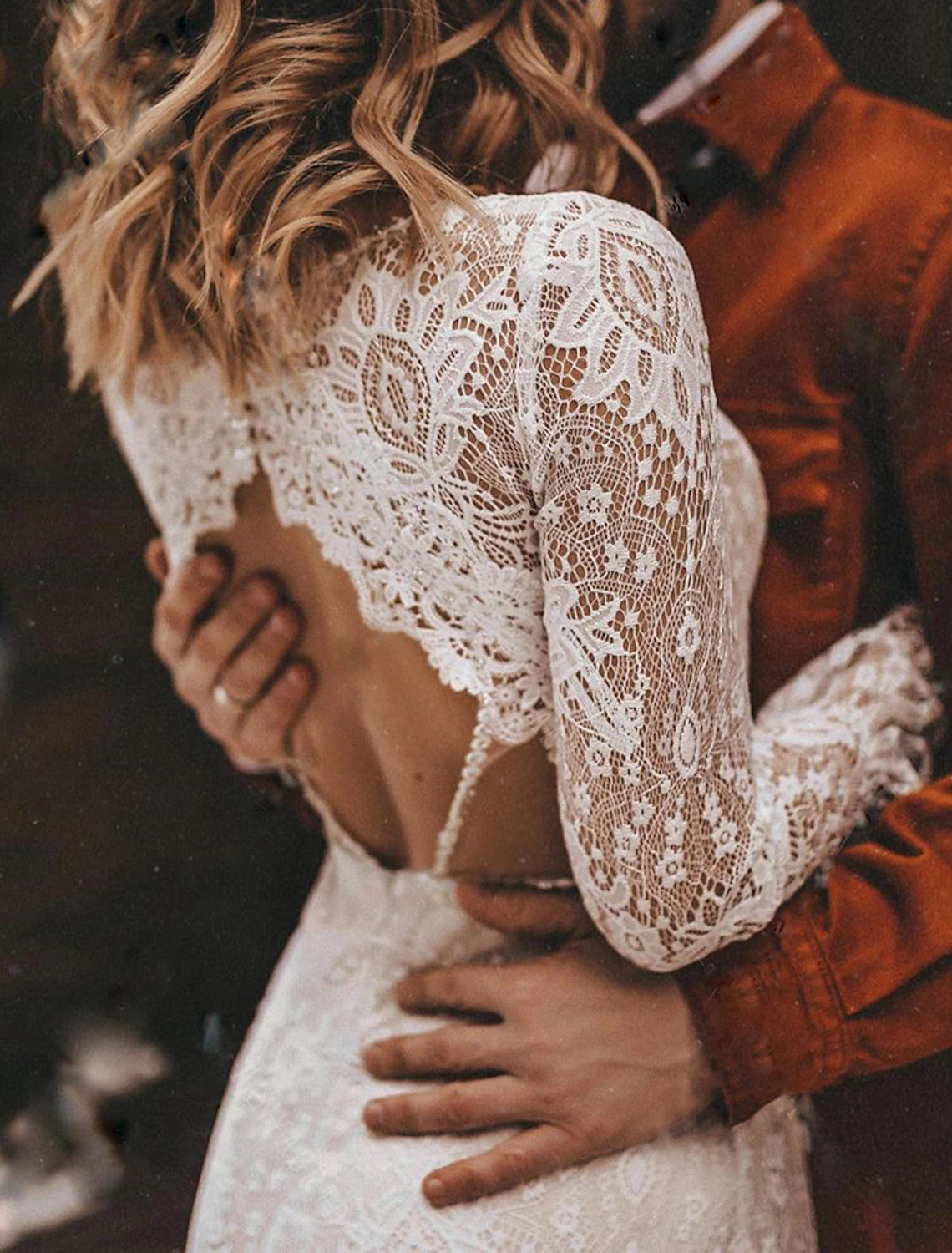 A-Line Fall Wedding Dresses Ankle Length Vintage Little White Dresses – BL Dress