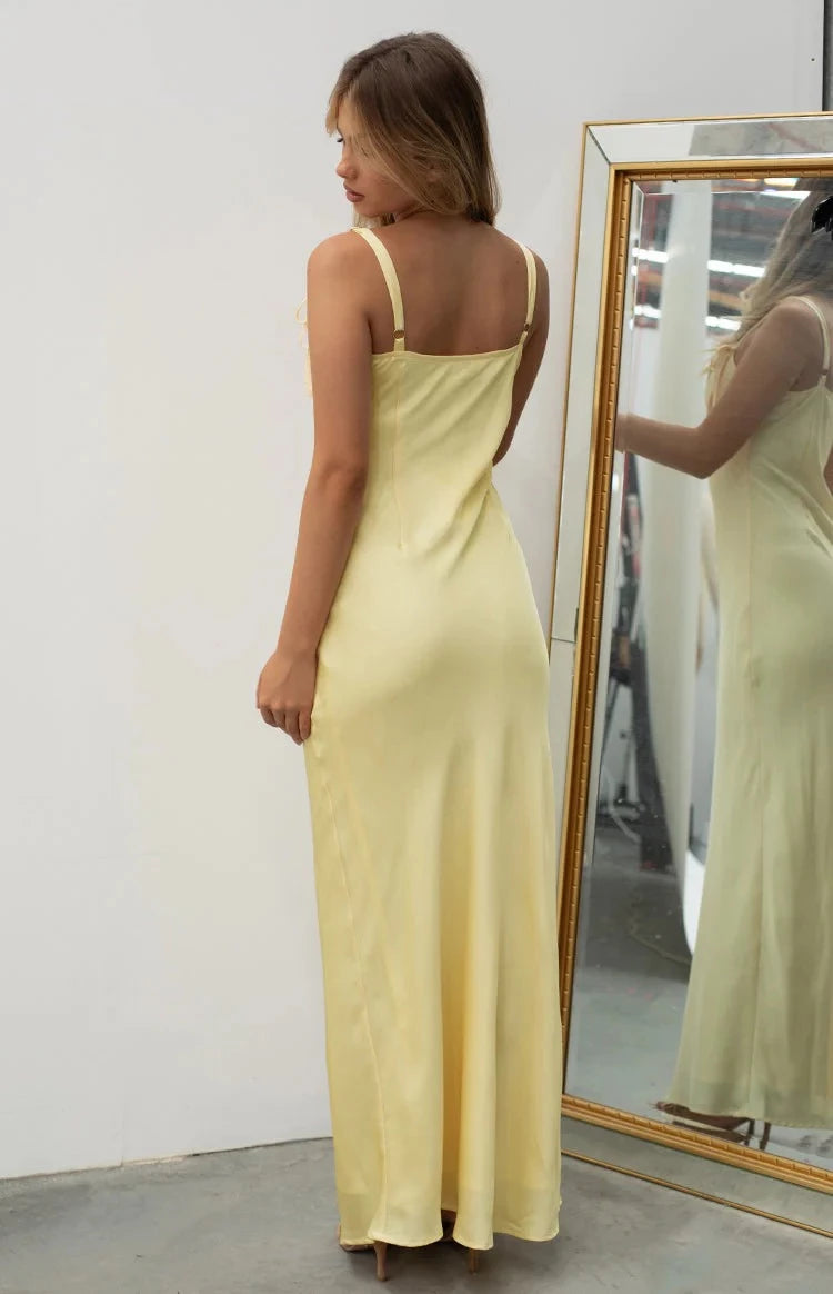Sunny Sheath Square Neck Sleeveless Open Back Floor Length Prom Dress