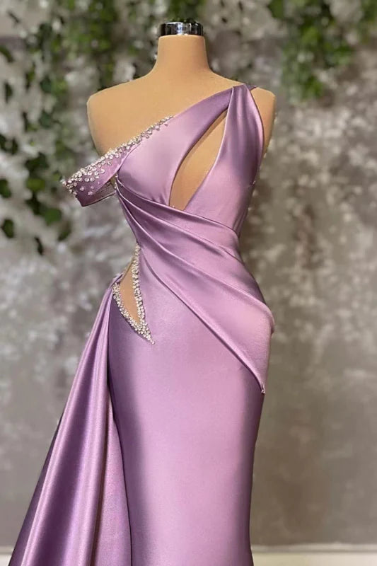 Mermaid Off The Shoulder Sleeveless Prom Dress