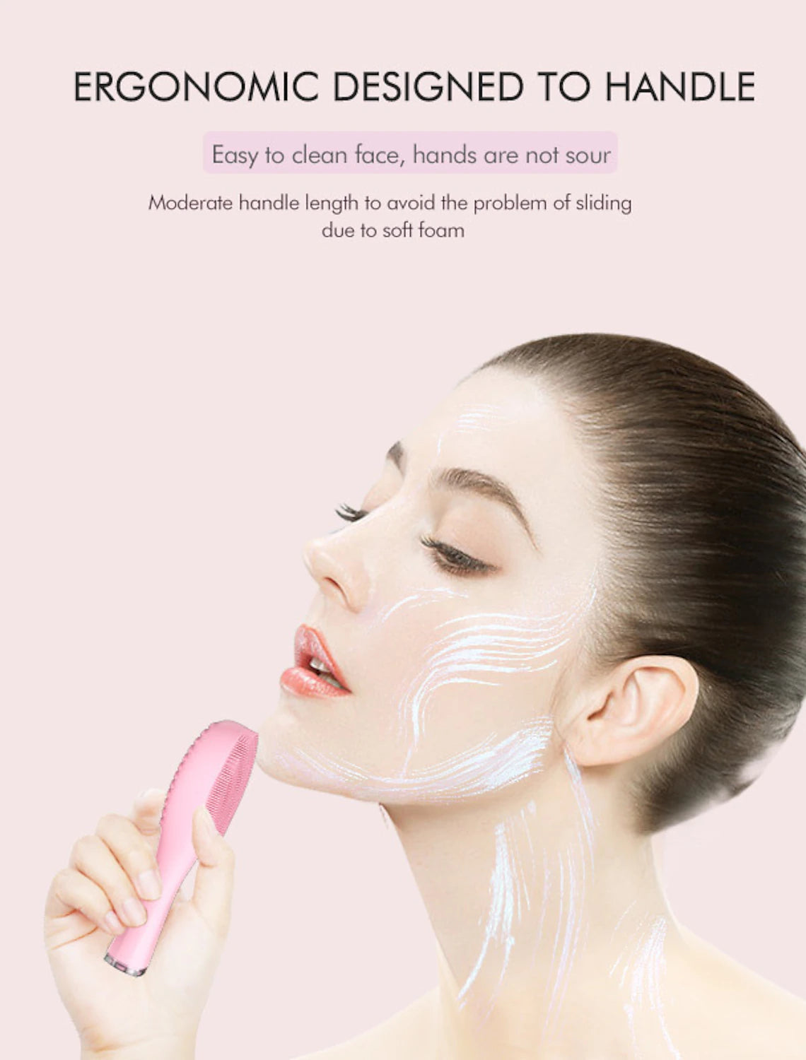 X2 Silicone Electric Cleansing Brush 6 Modes Facial Massager Deep Cleansing Pore Skin Care Tool Vibrating Cleansing Brush
