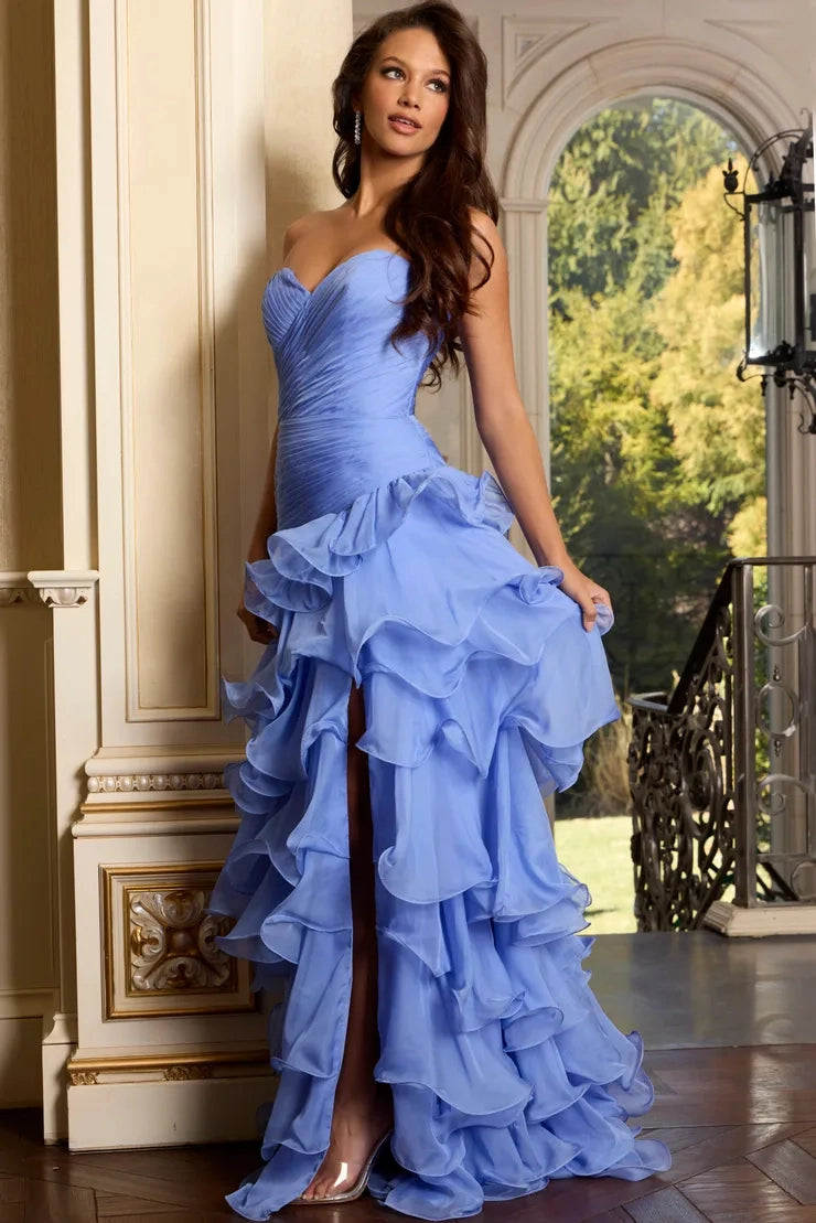 Elegant Mermaid Sweetheart Strapless Lace Up Back Floor Length Prom Dress