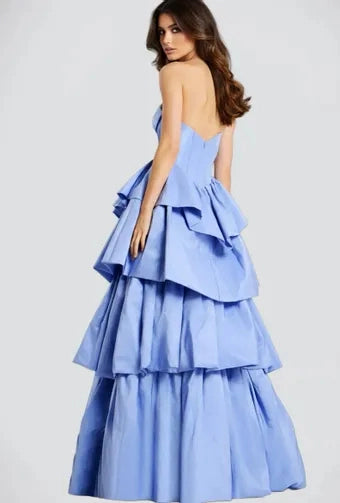Voluminous A-Line Sweetheart Strapless V-Back Floor Length Prom Dress