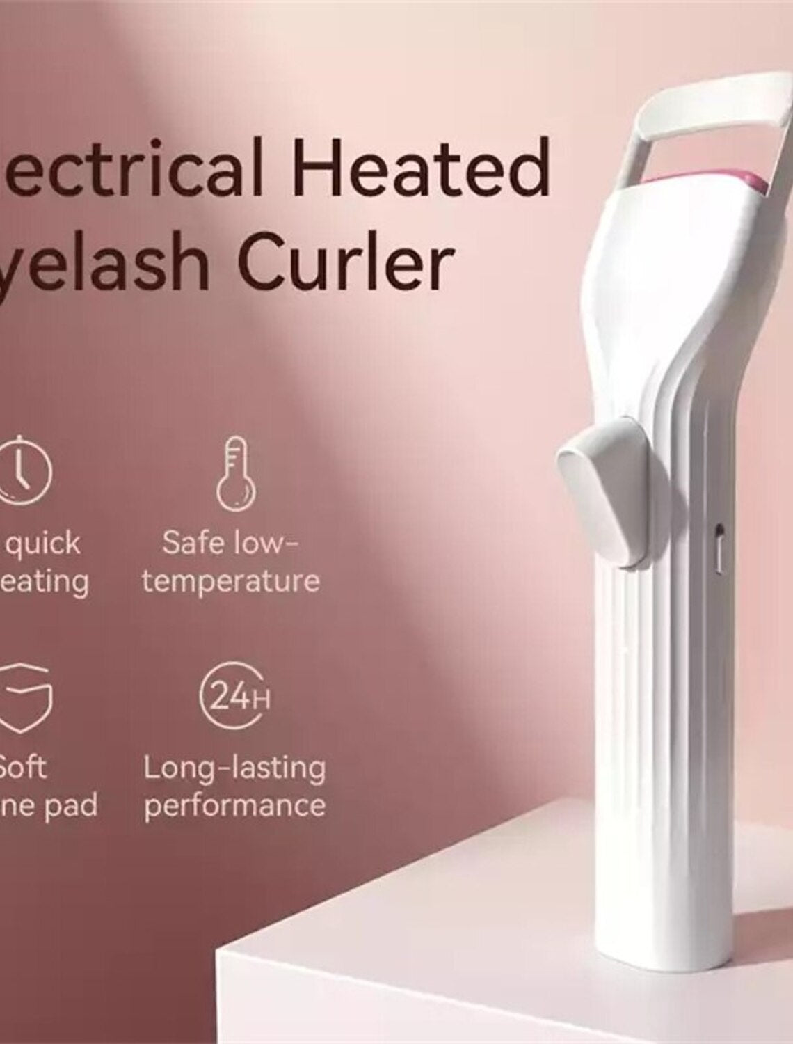 Portable Mini Electric Heated Eyelash Curler Rechargeable Heated Eyelash Curler Styling Makeup Tool Lash Lift Custom Mini Eye Lash Curler Eye Beauty Device