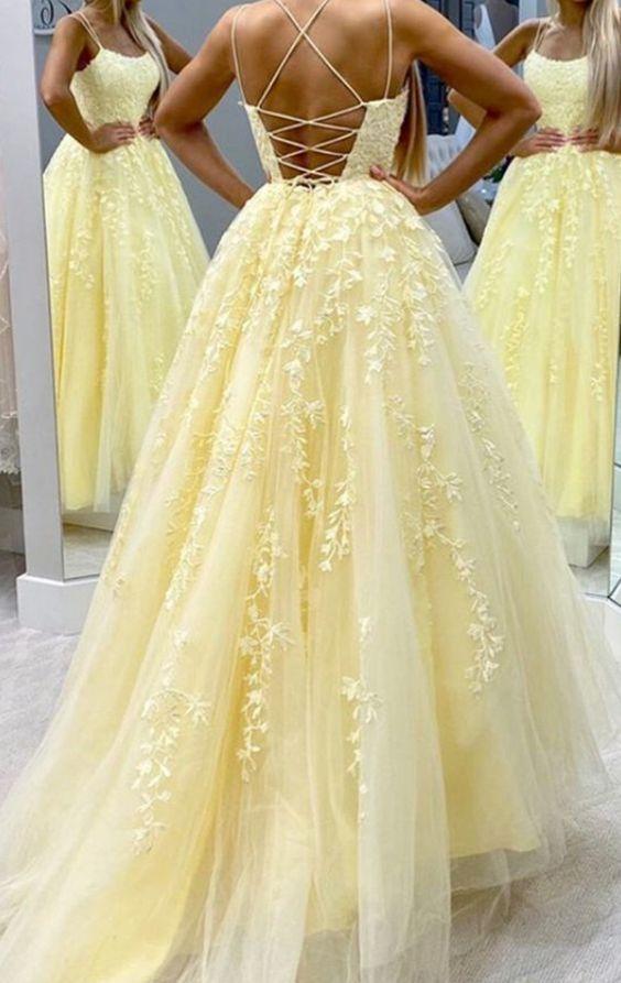 A Line Lace Long Sleeveless Prom Dresses Homecoming Dresses