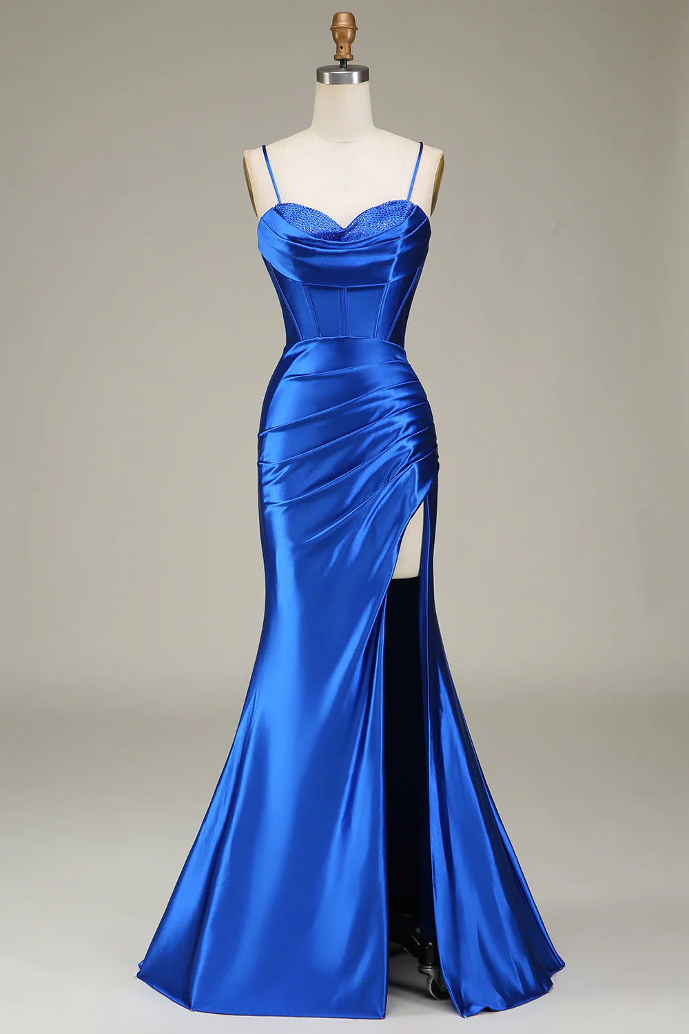 Mermaid Spaghetti Straps Long Prom Dress