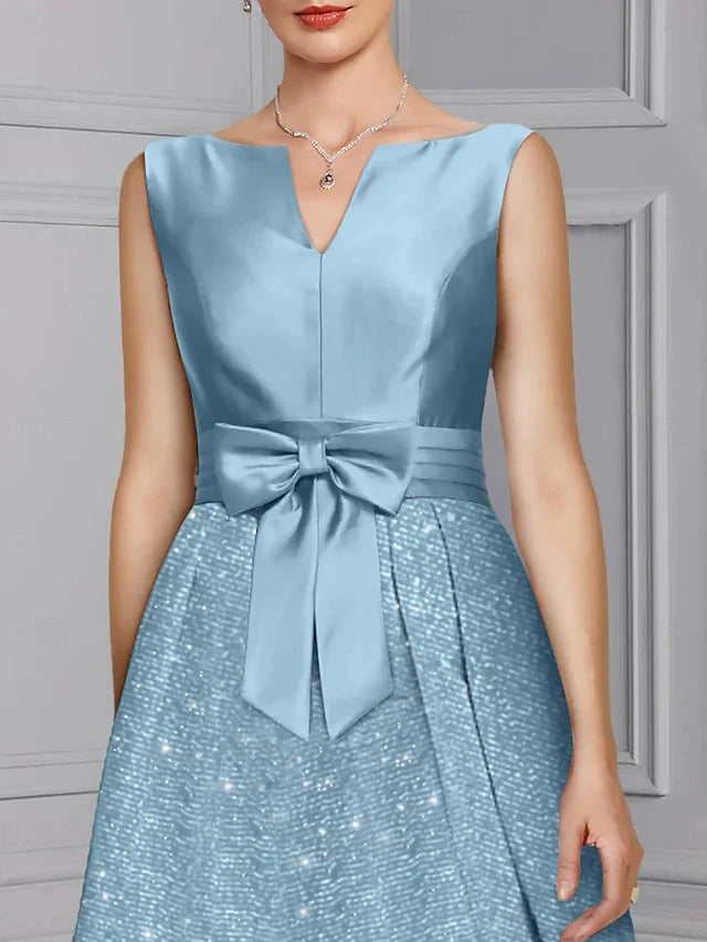 Scoop Long Sleeves Sequins Mother Of The Bride Dress