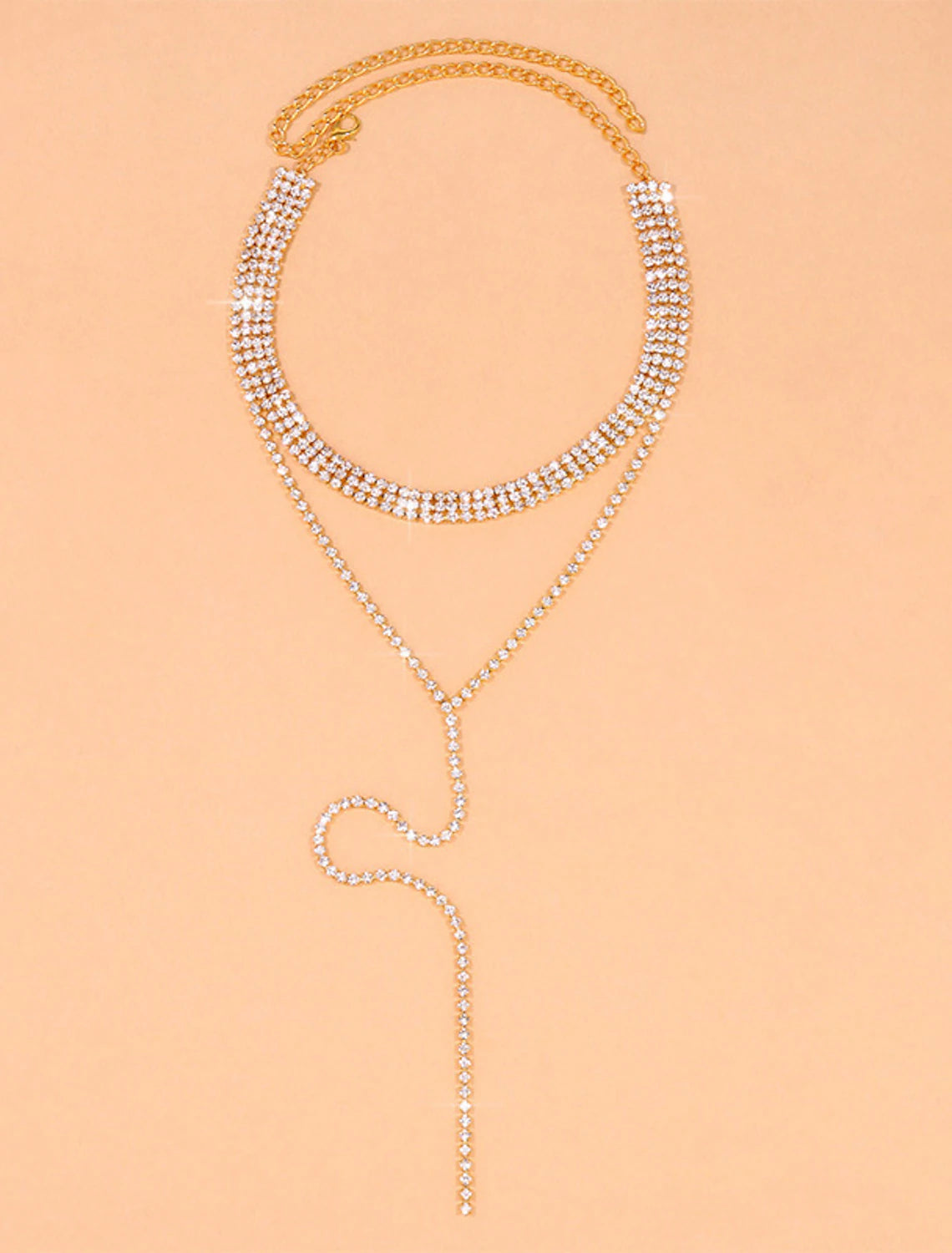 Jewelry Clear Rhinestones Women's Fashion Modern Geometrical Wedding Geometric Necklace For Wedding Engagement