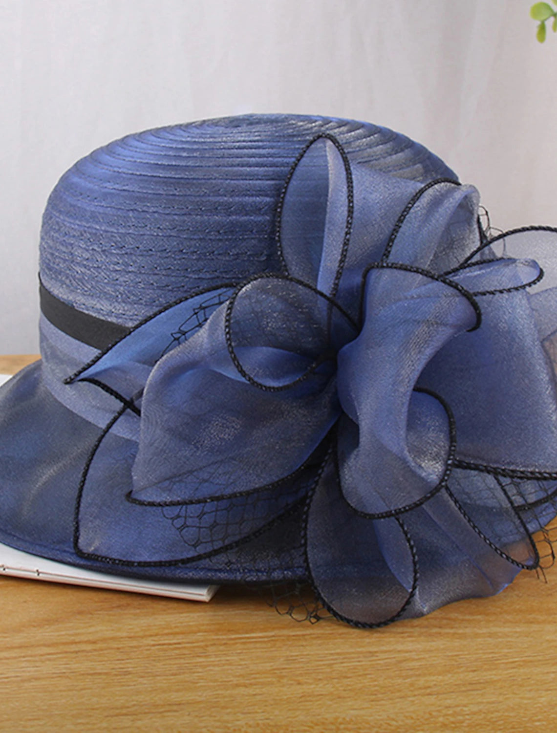 Hats Net Straw Bucket Hat Straw Hat Sun Hat Formal Kentucky Derby Horse Race Ladies Day Vintage Style Elegant Wedding With Floral Appliques Headpiece Headwear