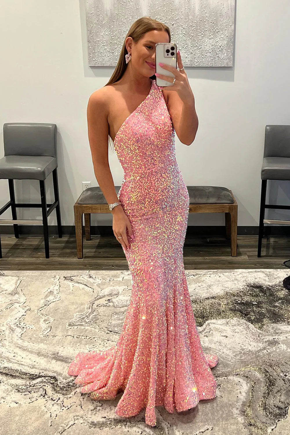 Mermaid Sequins Long Prom Dress