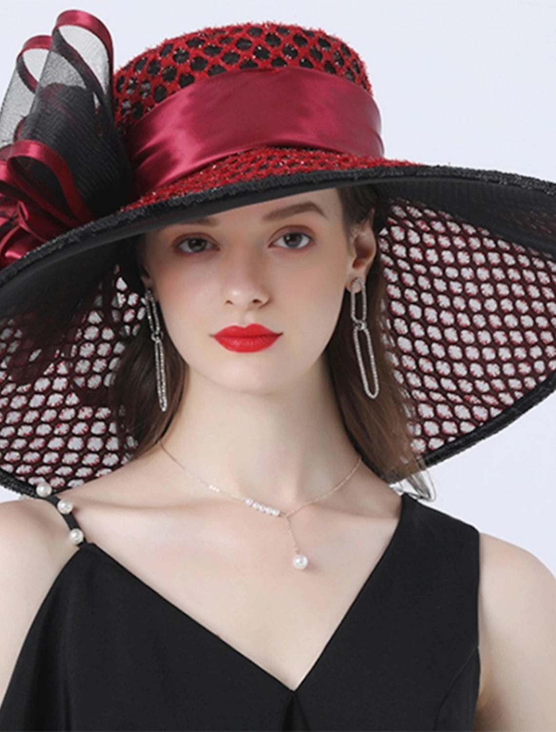 Hats Headwear Tulle Organza Bucket Hat Sun Hat Wedding Kentucky Derby Horse Race Ladies Day Fashion Vintage Style With Bowknot Flower Headpiece Headwear