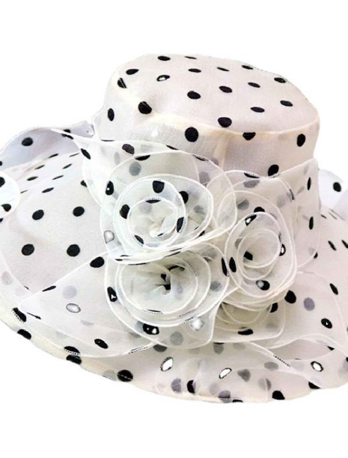 Hats Tulle Sun Hat Holiday Tea Party Kentucky Derby Melbourne Cup Cocktail Cute Flower Style With MiniSpot Appliques Headpiece Headwear