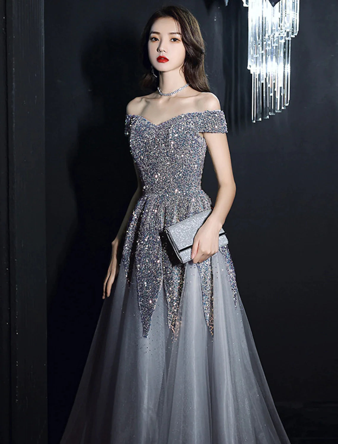 A-Line Prom Dresses Elegant Dress Formal Wedding Guest Floor Length Sh – BL Dress