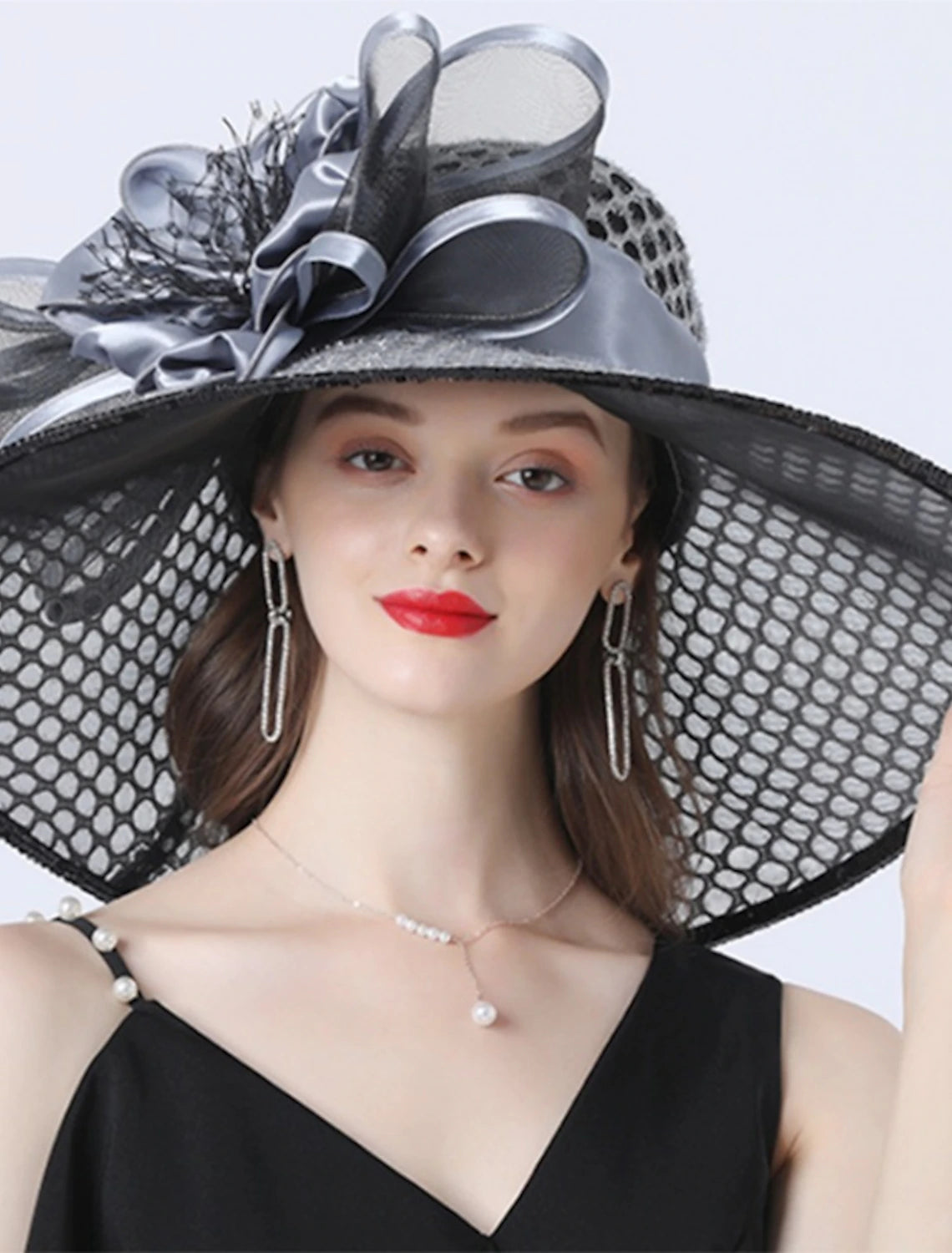 Hats Headwear Tulle Organza Bucket Hat Sun Hat Wedding Kentucky Derby Horse Race Ladies Day Fashion Vintage Style With Bowknot Flower Headpiece Headwear