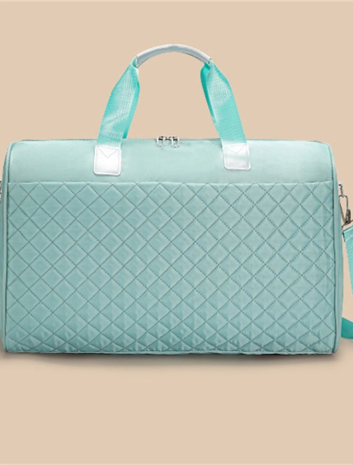 Men's Women's Tote Shoulder Bag Oxford Cloth Holiday Beach Zipper Adjustable Large Capacity Waterproof Solid Color Black Light Green Pink