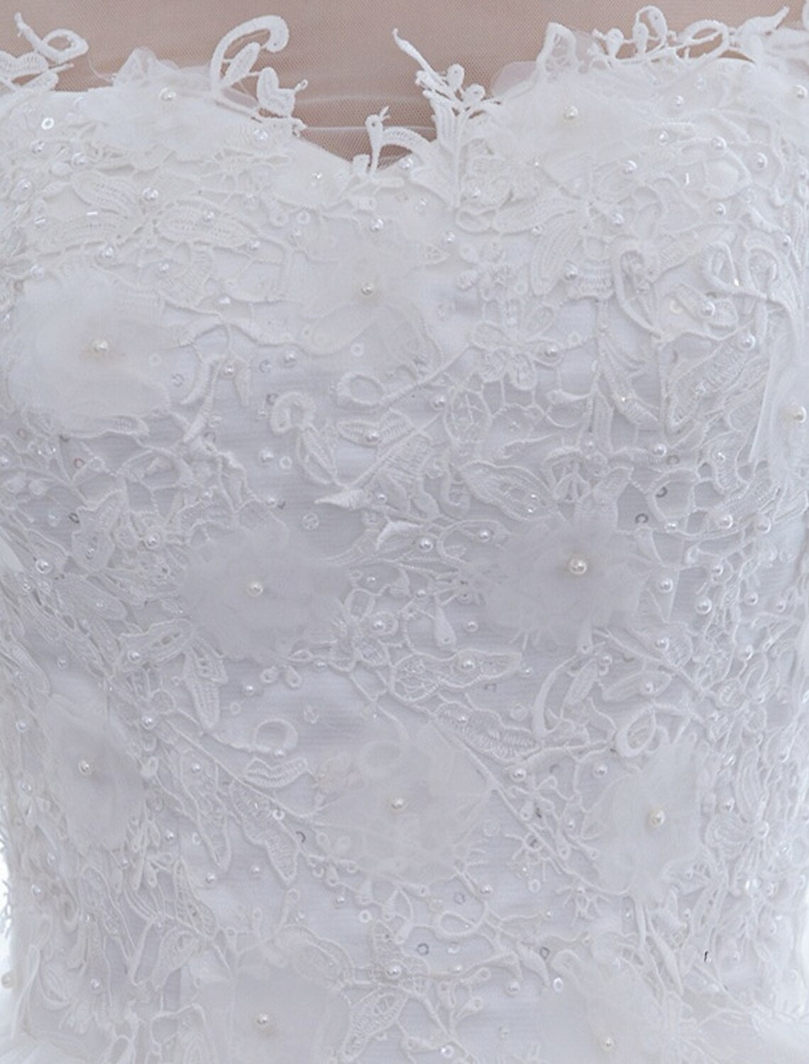 Empfang Formale Brautkleider Ballkleid Illusion Neck Halbarm Bodenlangen Satin Brautkleider Mit Spitze