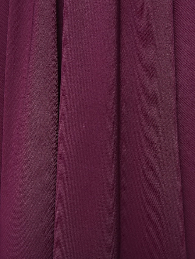 A-Linie Brautjungfernkleid V-Ausschnitt Ärmellos Elegant Kurz / Mini Chiffon mit Falten