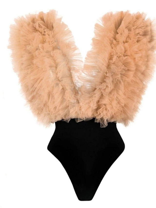 Sheath / Column Prom Dresses Princess Dress Prom Floor Length Short Sleeve V Neck Detachable Tulle with Pleats Slit