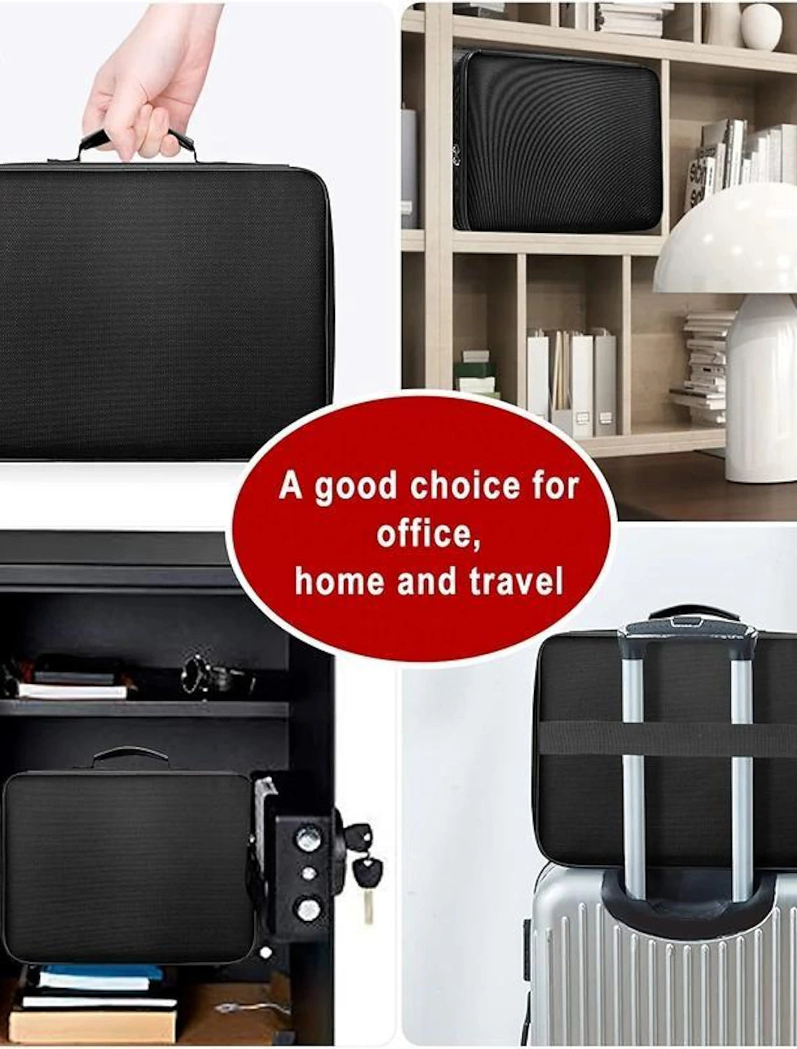 Document Storage Bag Box Home Family Certificate Explosion Important Documents Multi-Functional Passport Box Oxford Cloth Finishing Bag