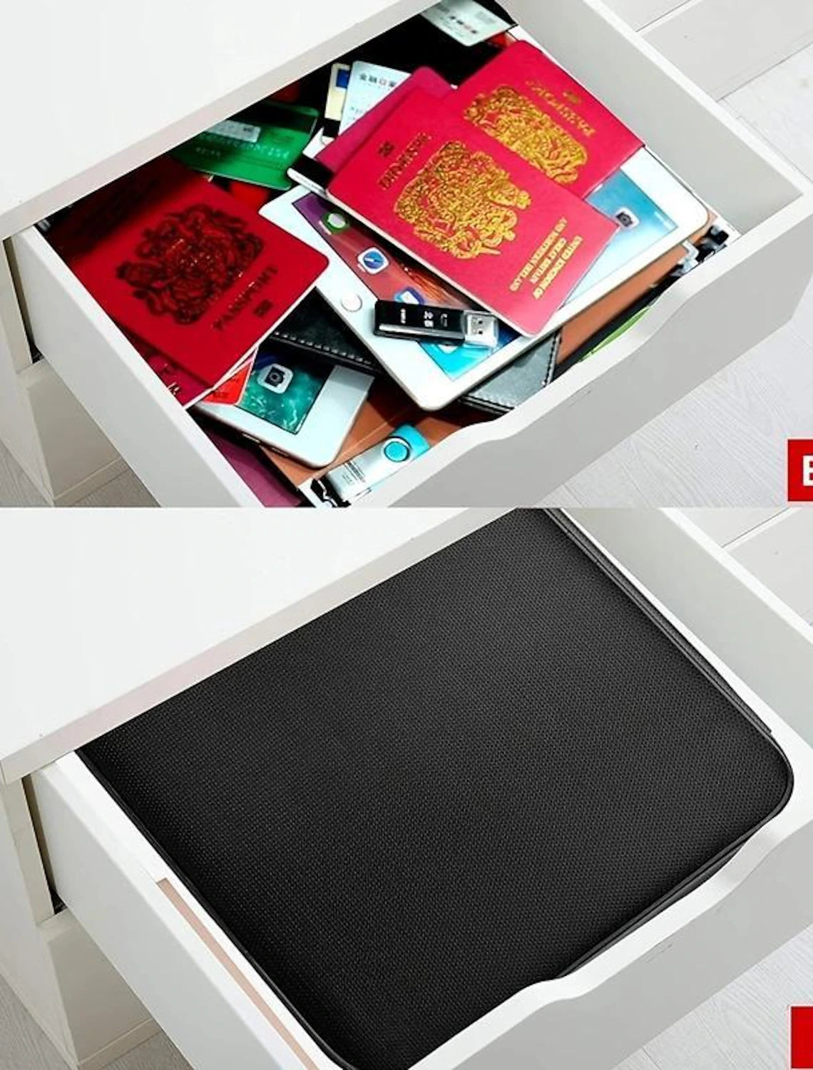 Document Storage Bag Box Home Family Certificate Explosion Important Documents Multi-Functional Passport Box Oxford Cloth Finishing Bag