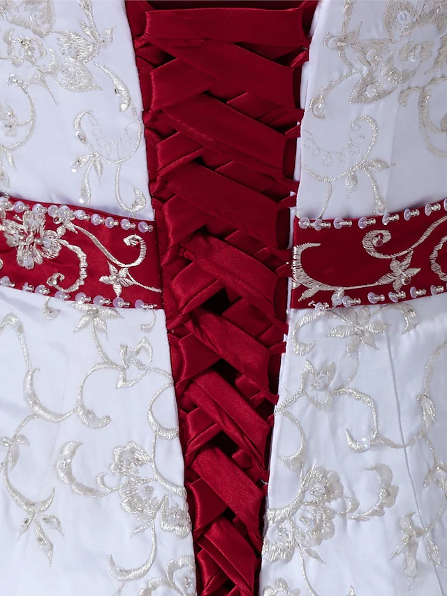 A-Line wedding dress with halter neck and chapel train, another angle.