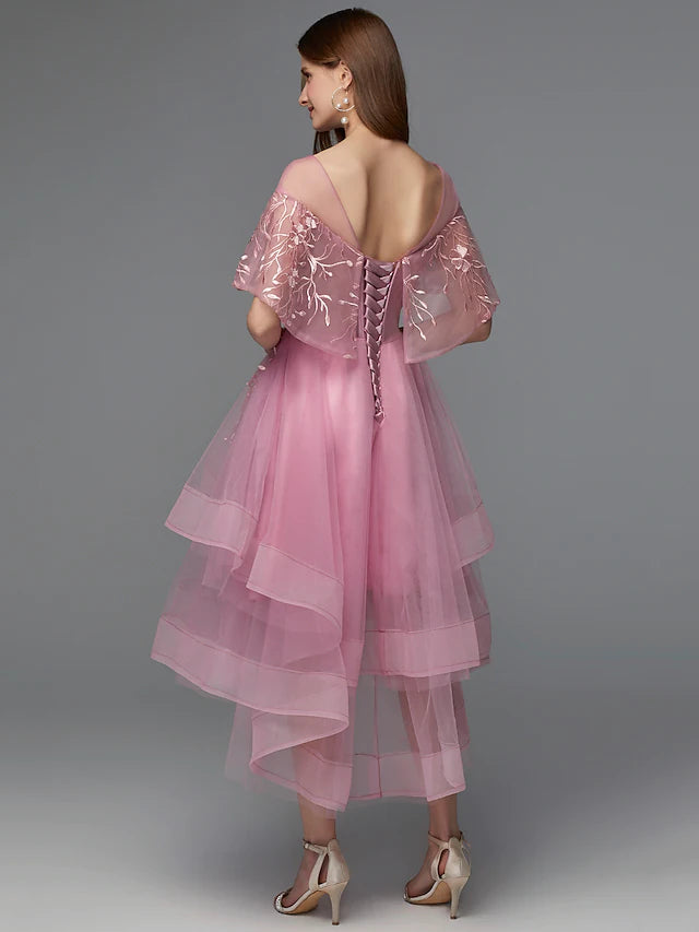 Full view of the elegant A-Line dress, ideal for parties.