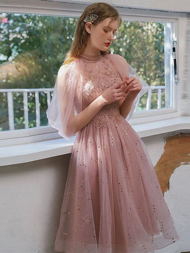 knee length tulle dress Elegant A-Line Cocktail baby girl tutu dress It takes about 1 Jendue Women's Aurora One Color:Granite