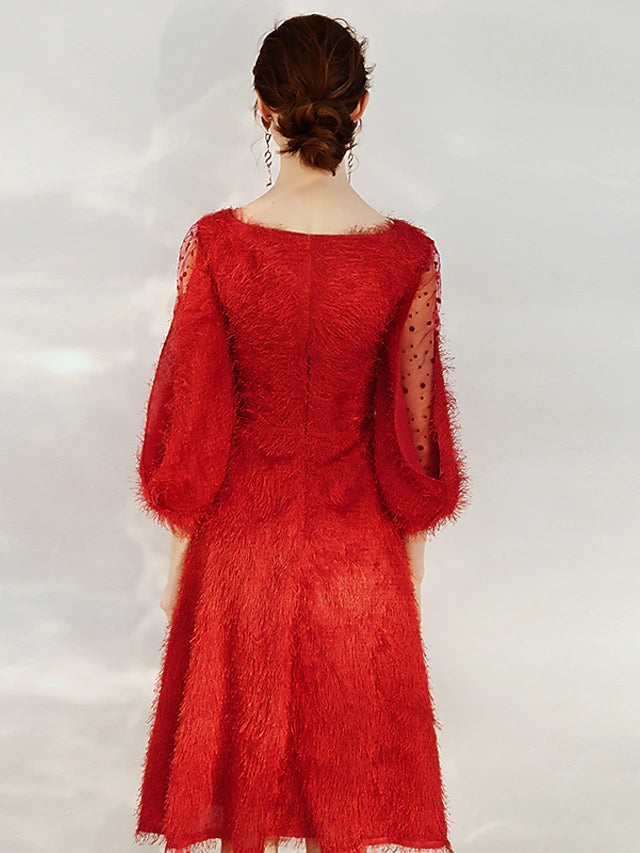 Back view of the A-Line cocktail dress, highlighting the silhouette.